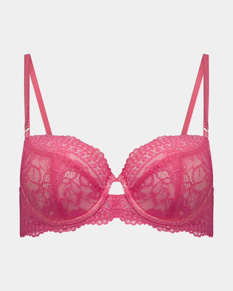 Only Mine Contour Bra in PINK LEMONADE/ICY PINK. Flat lay front view
