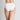 Model wears Cotton Logo Full Brief in WHITE. On body back view