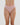 Model wears All Lacey Thong in SILVER PINK. On body front view