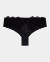 Amara Brazilian Brief in BLACK. Flat lay front view
