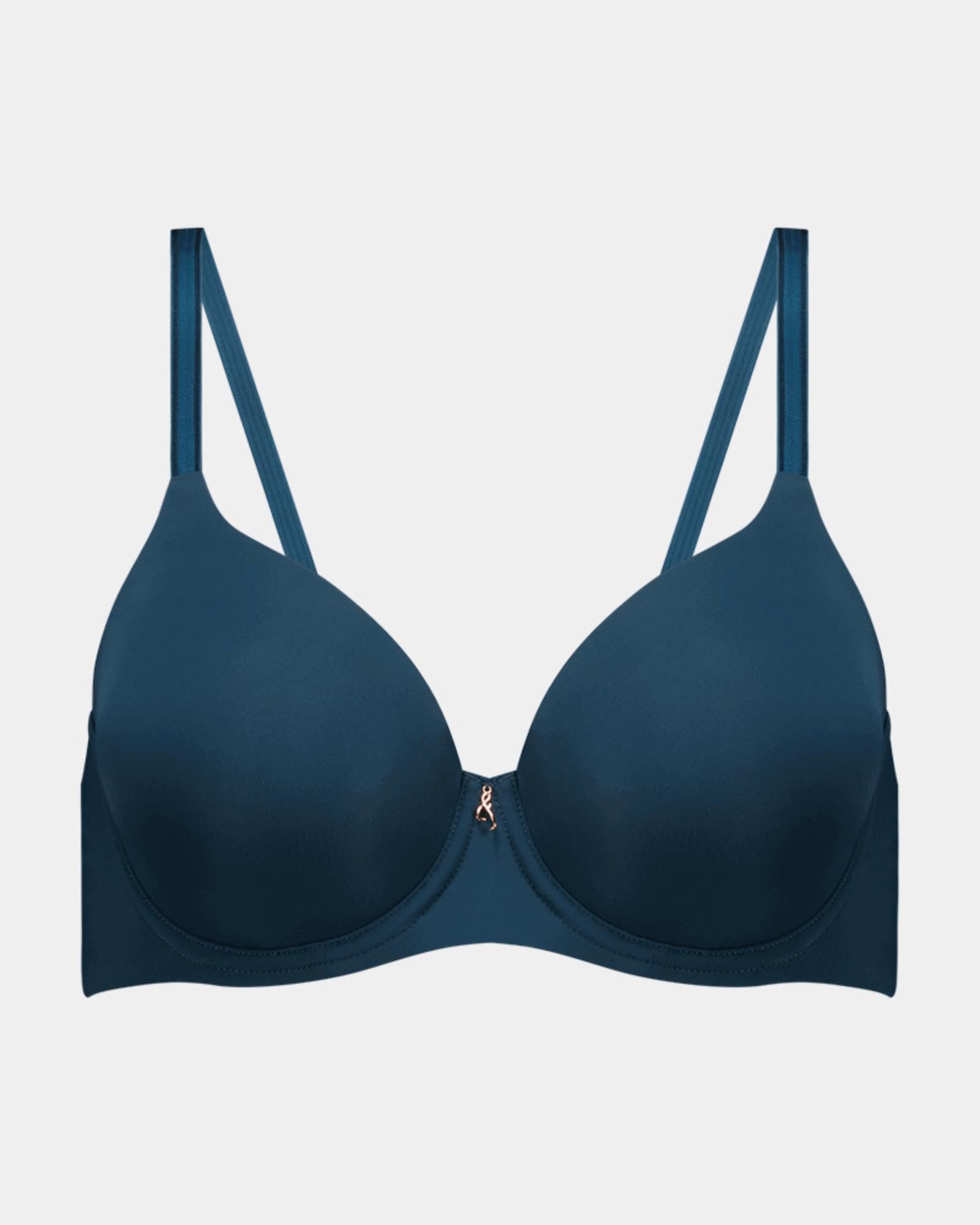 Sculpt Contour Bra in REFLECTING POND. Flat lay front view