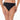 Model wears Coral High Cut Brief in BLACK. On body front view