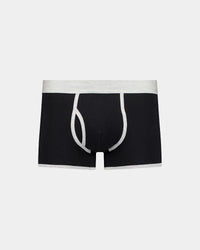 Bold Marle Mens Trunk in BLACK. Flat lay front view