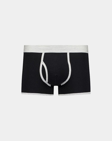 Bold Marle Mens Trunk in BLACK. Flat lay front view