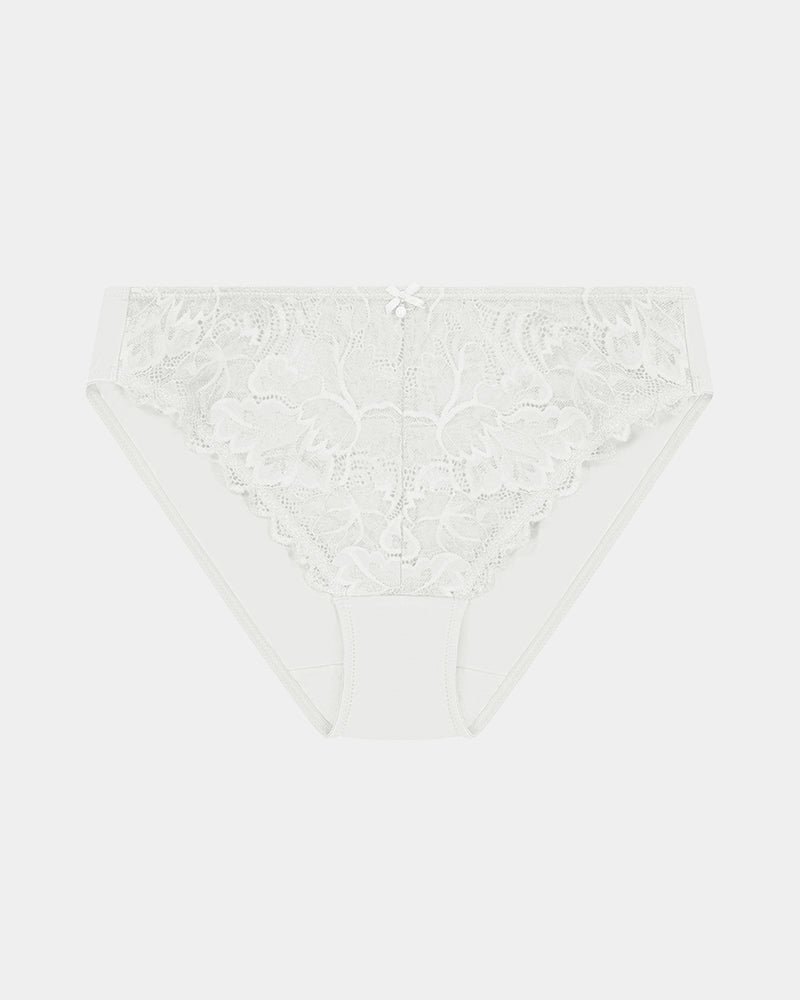 Embrace Bikini in WHITE. Flat lay front view