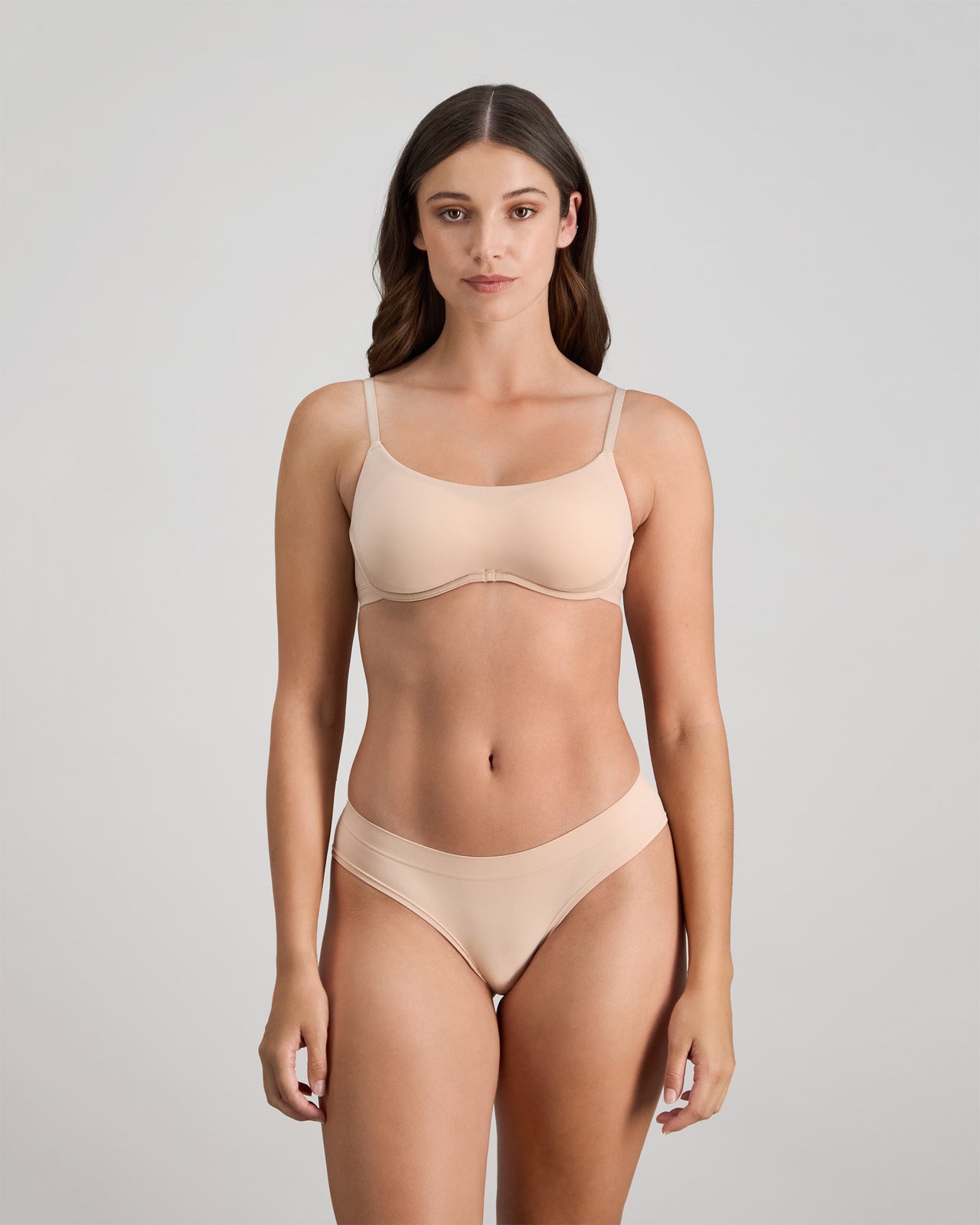 Extra-Ordinary Contour Bra in LATTE. Flat lay back view
