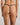 Model wears Lost Paradise Thong in BLACK PRINT. On body back view