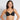 Model wears Hold Me Contour Bra in BLACK/NEON. On body front view
