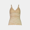 My Fit Lace Camisole in FRAPPE. Flat lay front view