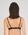 Model wears Scarlet Lover Push Up Bra in BLACK. On body back view