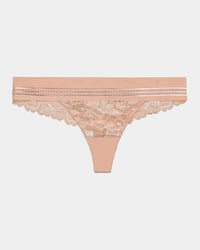 Captivate Me Thong in NUDE INTIME. Flat lay front view