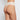Model wears No Show Thong in LATTE. On body back view