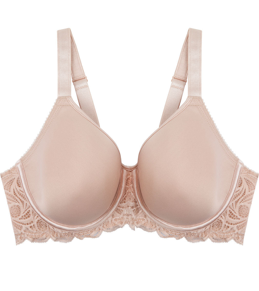 Lace Perfect Contour Bra in LATTE. Flat lay front view