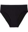 Body Cotton High Cut Brief in BLACK. Flat lay front view