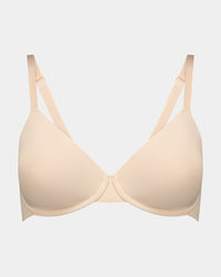 Comfit Collection Contour Bra in LATTE. Flat lay front view
