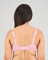 Model wears Coral Underwire Bra in LILAS. On body back view