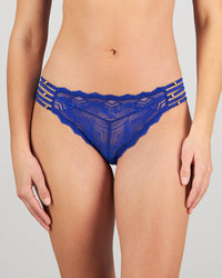 Model wears Siren Brazilian in SURF THE WEB. On body front view