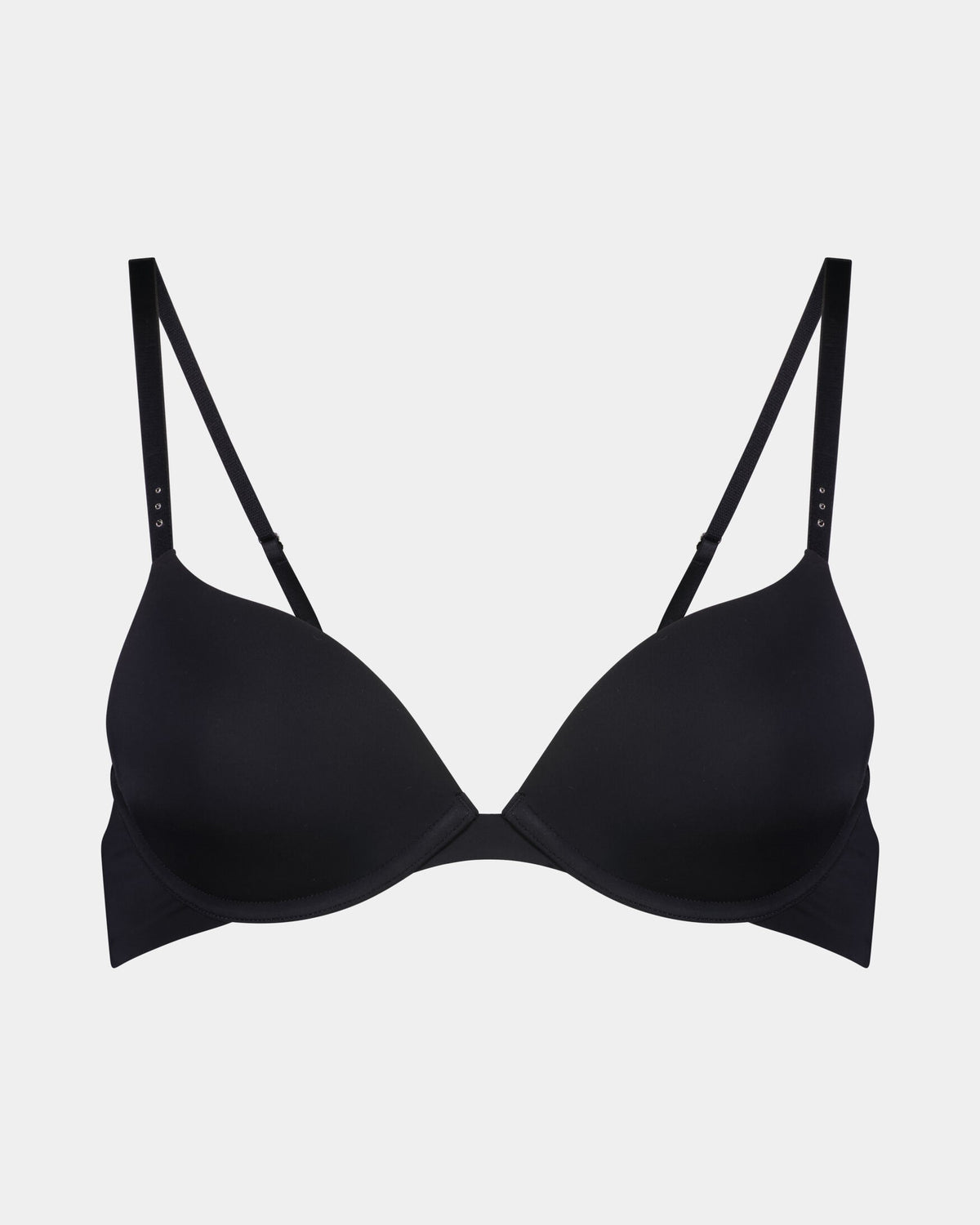 My Fit Smooth Push Up Bra in BLACK. Flat lay front view