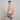 Model wears Cotton Stretch Mens Trunk in CHINA BLUE BLACK AND WHITE STR. On body front view