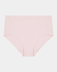 Seamless Soft Full Brief in ICY PINK. Flat lay front view
