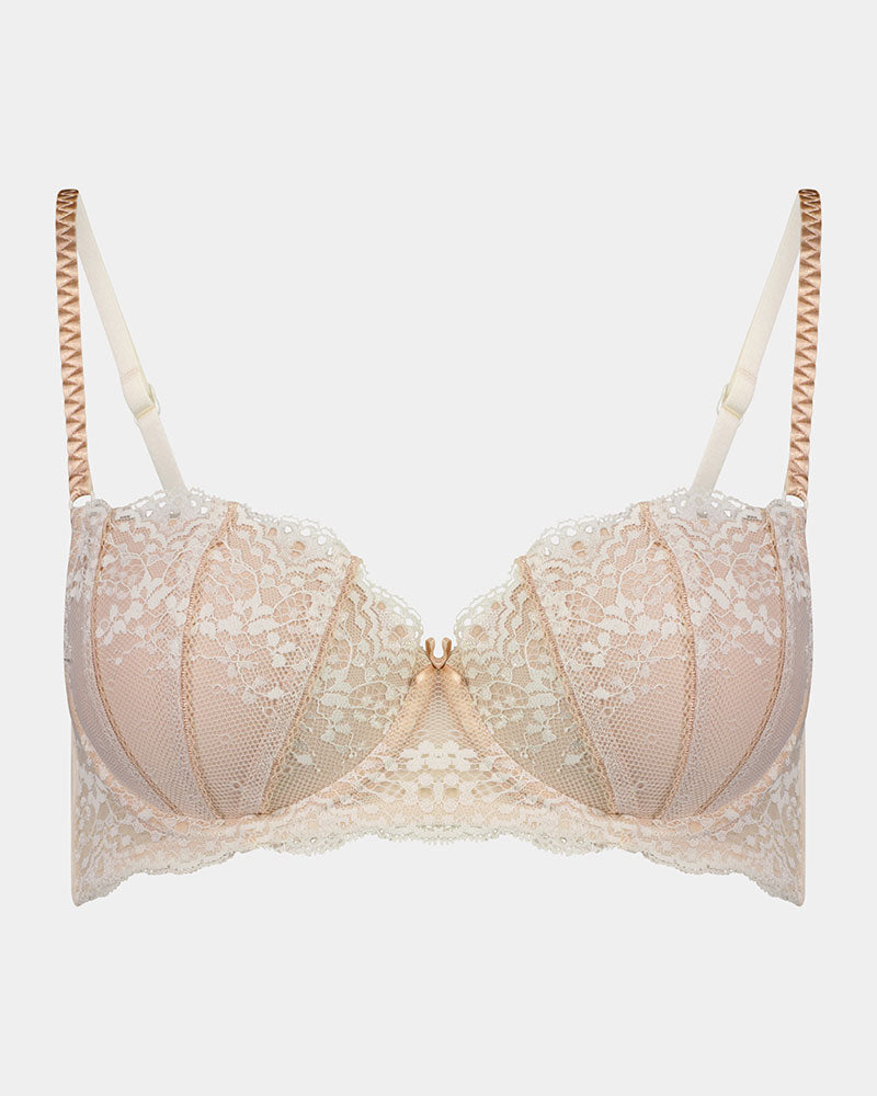 Sofia Contour Bra in CAMEO. Flat lay front view