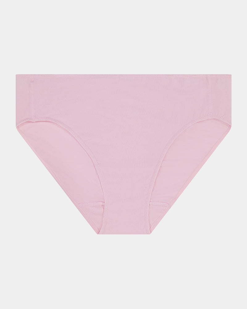 Au Naturel High Cut Brief in PALE LILAC. Flat lay front view
