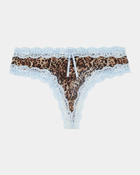 Alessandra Thong in SKYWAY ANIMAL PRINT. Flat lay front view