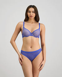 Effortless Everyday Bikini in DAZZLING BLUE. Flat lay back view