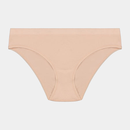 Seamless Bikini in LATTE. Flat lay front view