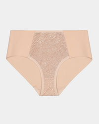 Smooth Revolution Full Brief in LATTE. Flat lay front view