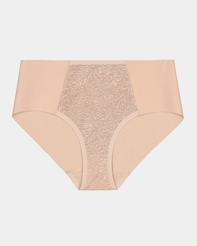 Smooth Revolution Full Brief in LATTE. Flat lay front view