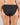 Model wears Magnetism High Cut Brief in BLACK/LATTE. On body back view