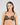 Model wears Scarlet Lover Push Up Bra in BLACK. On body front view