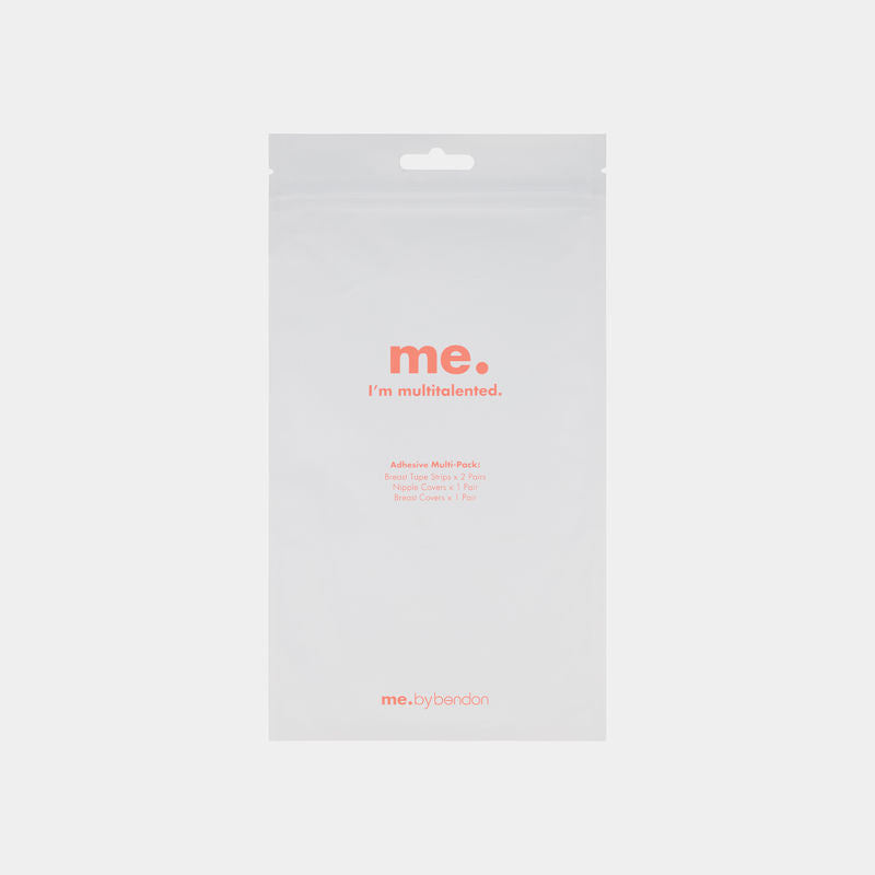 Model wears Adhesive Multi Starter Pack in Nude. On body front view