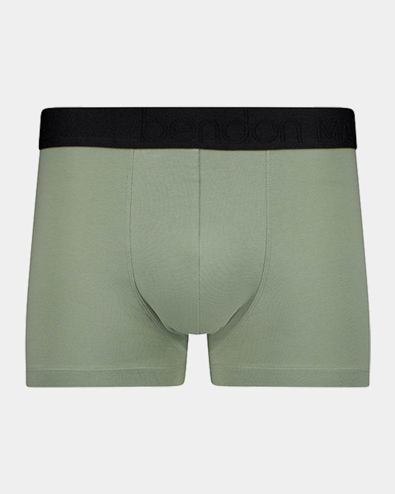 Everyday Essential Mens Trunk in ICEBERG GREEN. Flat lay front view