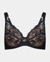 Intrigue Contour Bra in BLACK. Flat lay front view