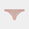 Giselle Thong in IMPATIENS PINK/GARDENIA. Flat lay front view