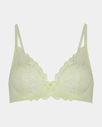 Embrace Contour Bra in TRANSPARENT YELLOW. Flat lay front view