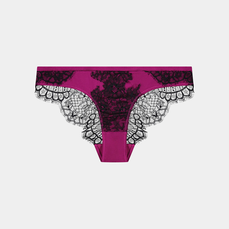 Sensuale Midi in RASPBERRY RADIANCE/BLACK. Flat lay front view