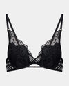 Addison Push Up Bra in BLACK. Flat lay front view