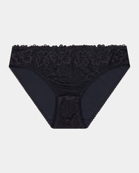 Lacey Bikini in BLACK. Flat lay front view