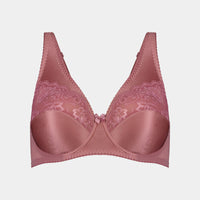 Clarissa Underwire Underwire Bra in HEATHER ROSE. Flat lay front view