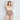 Model wears Medium Control High Waisted Brief in MOCHA. On body front view