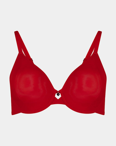 Lightweight Underwire Bra in SALSA. Flat lay front view