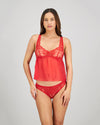 Giuliana Camisole in SALSA. Flat lay back view