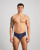 Cotton Stretch Mens Brief in PEACOAT PINSTRIPE. Feature shot