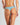 Model wears Giselle Thong in PORCELAIN/TUSCANY. On body back view