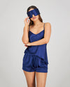 Silk Brilliance Eye Mask in INK. Feature shot