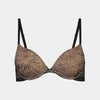 My Fit Jacquard Push Up Bra in BLACK. Flat lay front view