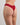 Model wears My Fit Lace Thong in JESTER RED. On body side view